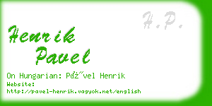 henrik pavel business card